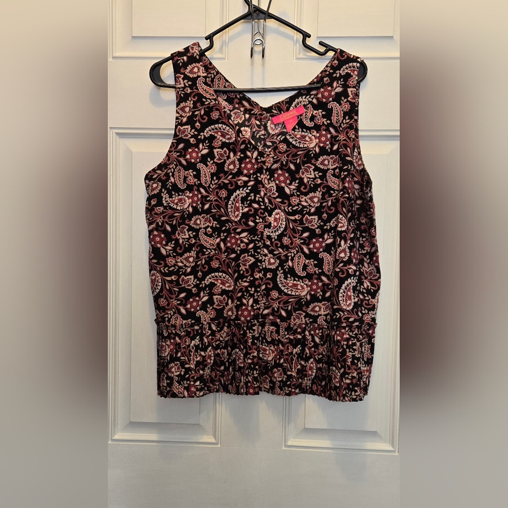 Catherine Malandrino Floral Sleeveless Blouse
